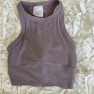 Lululemon cropped purple tank top size 2
